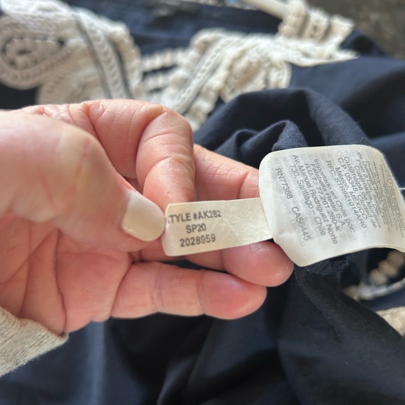 J. Crew 100% Cotton Embellished Tunic Swim Cover. Lightweight. Nautical. Coastal - Picture 8 of 11